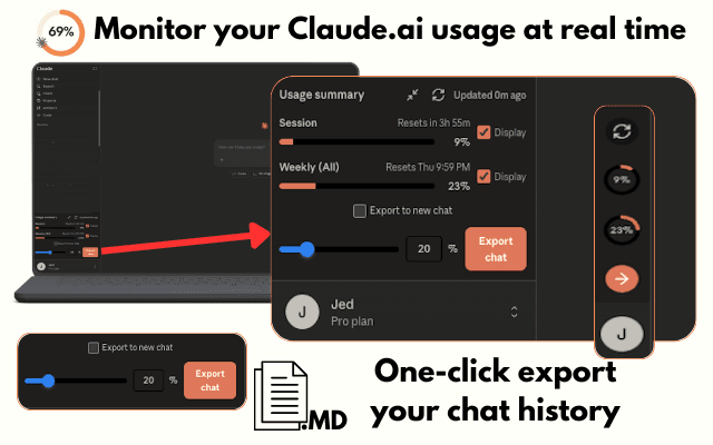 Claude usage tracked in real time